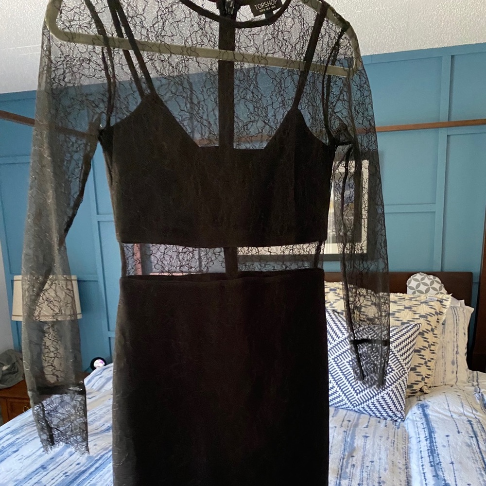 Top shop Black Lace Dress